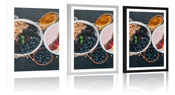 Poster cu passepartout variații gustoase de muesli