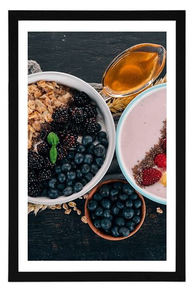 Poster cu passepartout variații gustoase de muesli