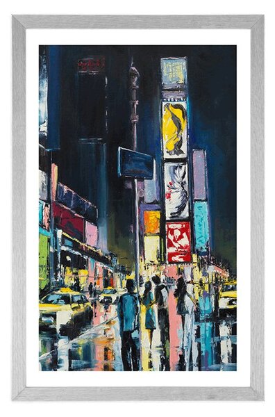 Poster cu passepartout New York colorat
