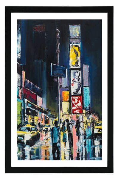 Poster cu passepartout New York colorat