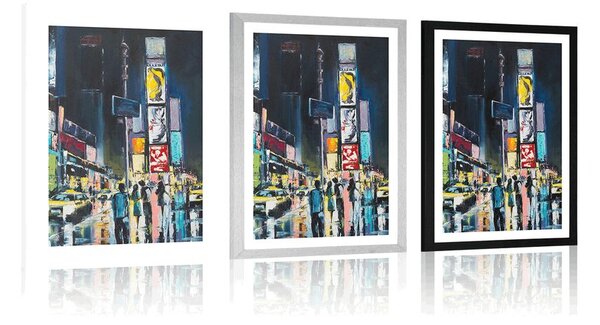 Poster cu passepartout New York colorat