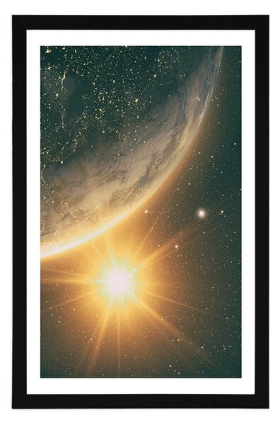 Poster cu passepartout vedere din univers