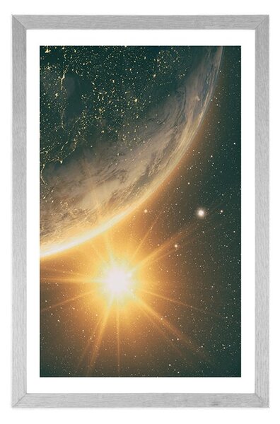 Poster cu passepartout vedere din univers