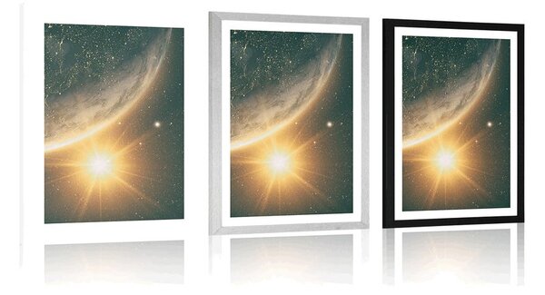 Poster cu passepartout vedere din univers