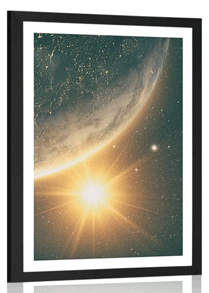 Poster cu passepartout vedere din univers