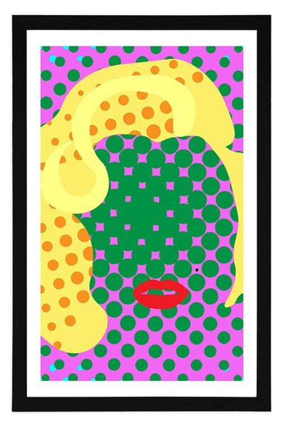 Poster cu passepartout Marilyn Monroe în stil pop art