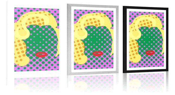 Poster cu passepartout Marilyn Monroe în stil pop art