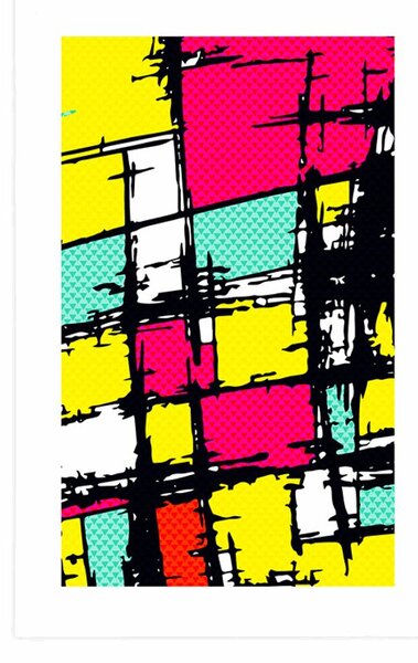 Poster cu passepartout pop-art de stil