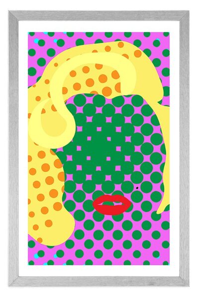 Poster cu passepartout Marilyn Monroe în stil pop art
