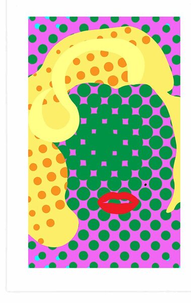 Poster cu passepartout Marilyn Monroe în stil pop art