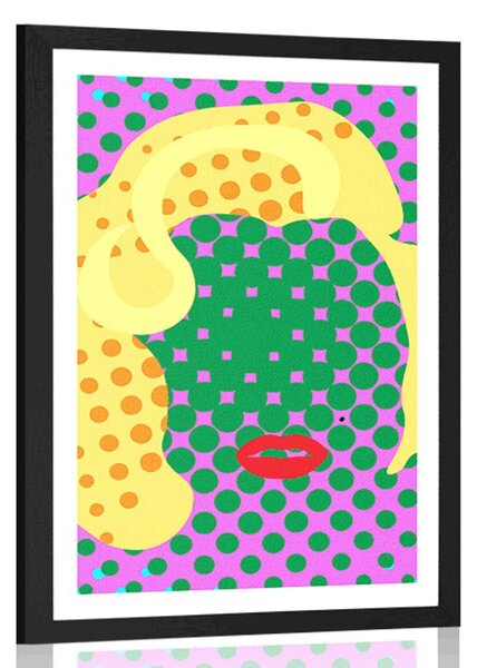 Poster cu passepartout Marilyn Monroe în stil pop art