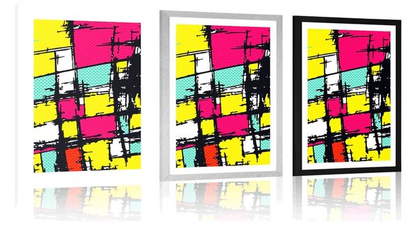 Poster cu passepartout pop-art de stil