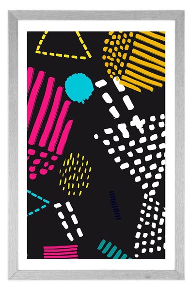 Poster cu passepartout model modern Memphis