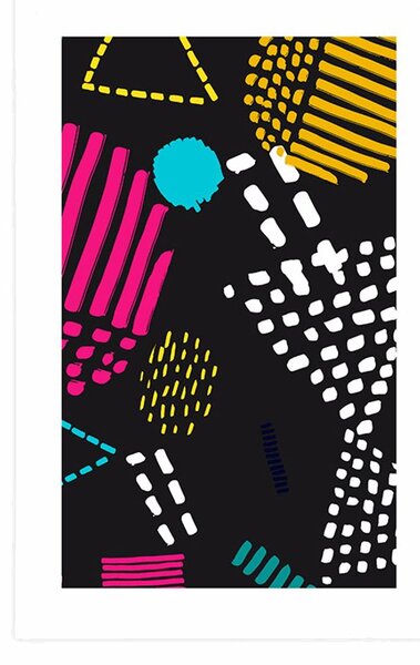 Poster cu passepartout model modern Memphis
