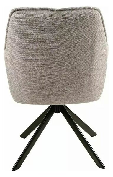 Scaun NOTTI, gri/negru, stofa clasica/metal, 55x45x83 cm