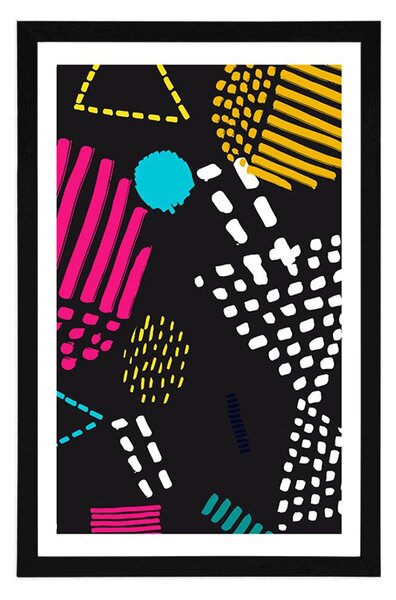 Poster cu passepartout model modern Memphis