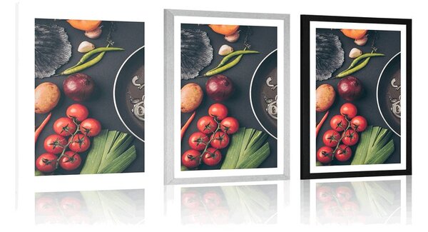 Poster cu passepartout artă culinară