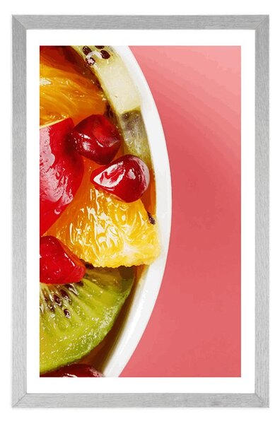 Poster cu passepartout salată de fructe de vară