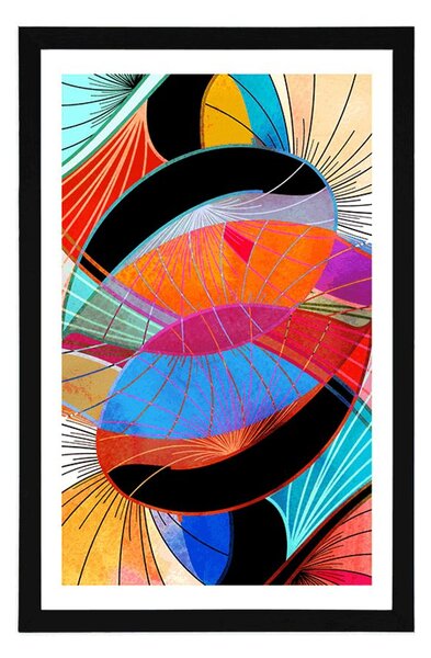 Poster cu passepartout abstracție viu colorată