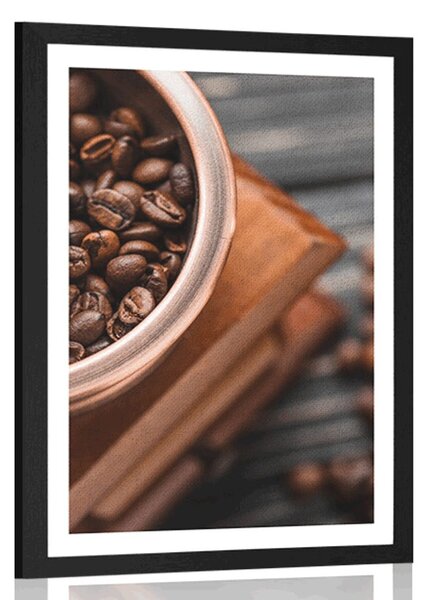 Poster cu passepartout mașină de măcinat cafea vintage