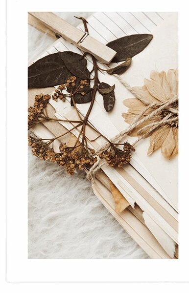 Poster cu passepartout colecție de scrisori vechi
