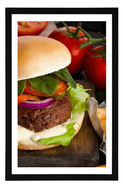 Poster cu passepartout hamburger american