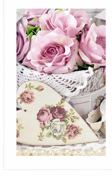Poster cu passepartout stil romantic vintage