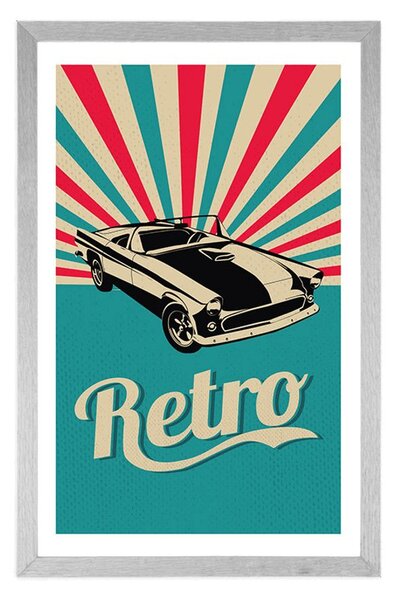 Poster cu passepartout în stil retro