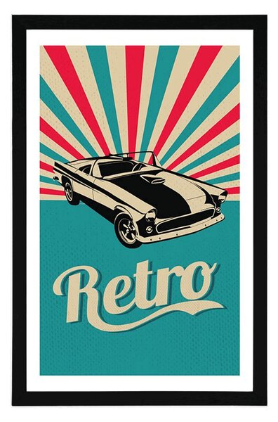 Poster cu passepartout în stil retro