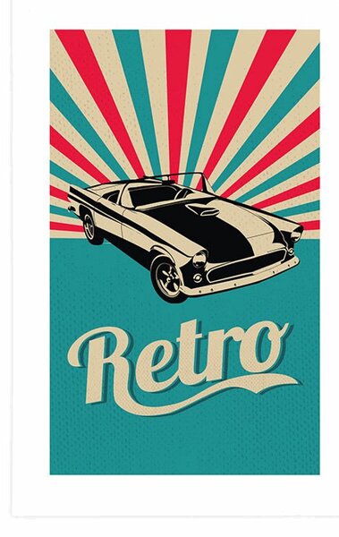 Poster cu passepartout în stil retro