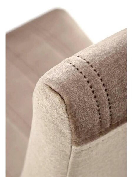 Scaun DIEGO 3, bej/stejar, stofa catifelata/lemn de fag, 47x59x99 cm