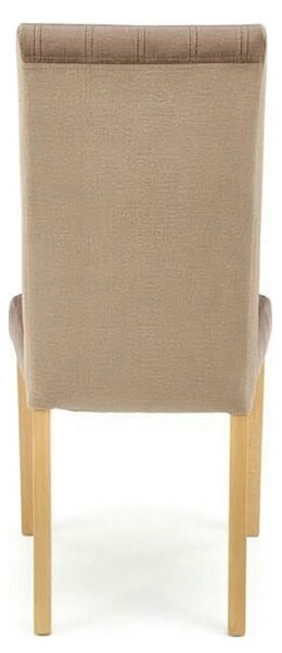 Scaun DIEGO 3, bej/stejar, stofa catifelata/lemn de fag, 47x59x99 cm