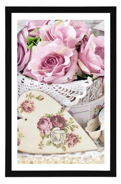 Poster cu passepartout stil romantic vintage