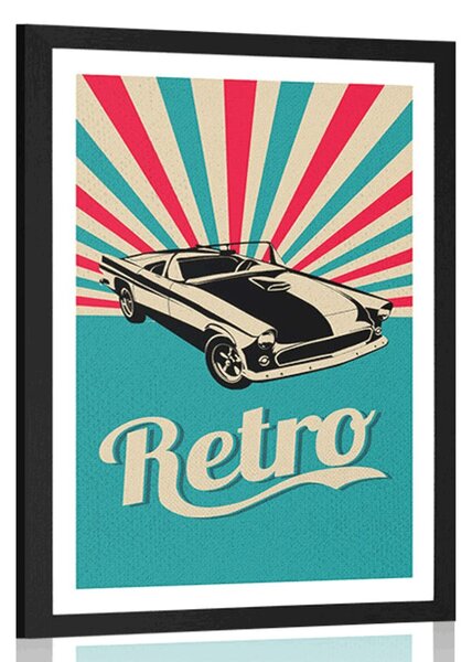 Poster cu passepartout în stil retro