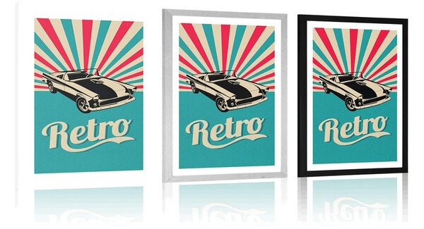 Poster cu passepartout în stil retro