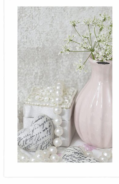 Poster cu passepartout natură moartă Shabby Chic de lux