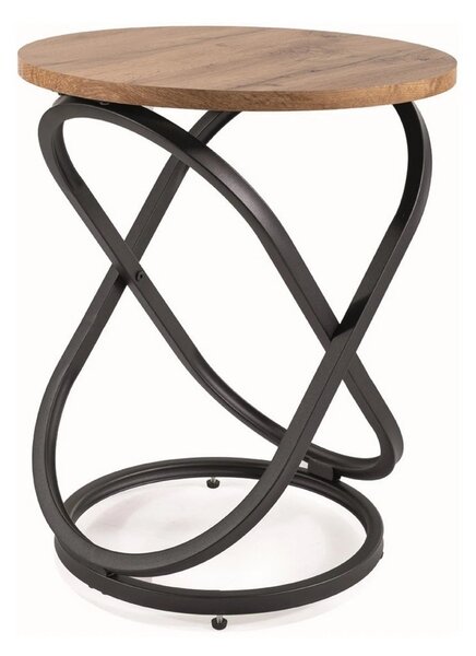 Masuta cafea EOS E, stejar artisan/negru mat, 45x55 cm