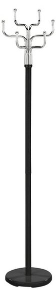 Cuier pom COSMIC, negru/crom, metal, 34x30x176 cm