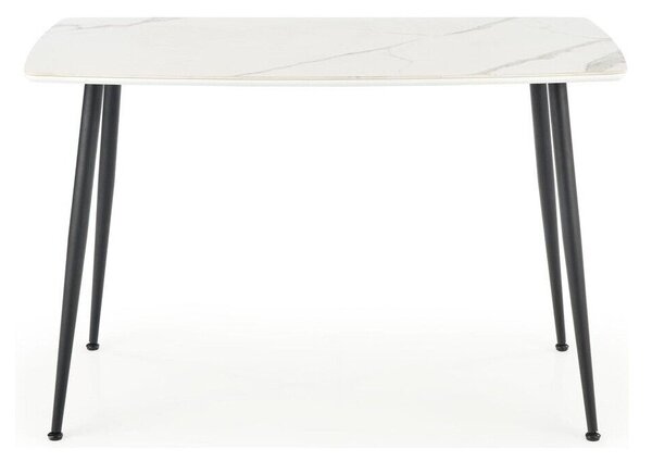 Masă Houston 1129, Negru, Marmură albă, 75x70x120cm, 24 kg