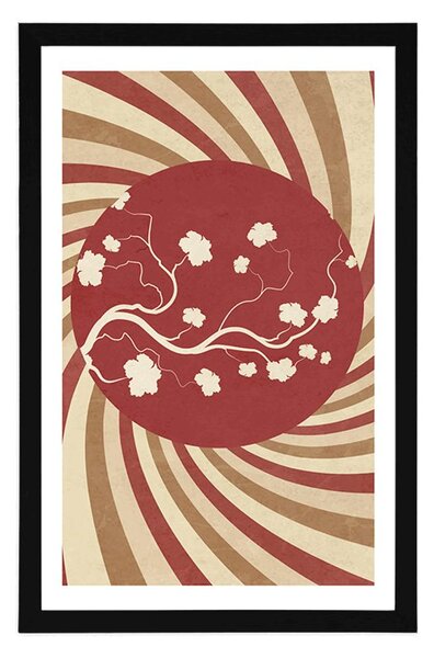 Poster cu passepartout fundal grunge asiatic