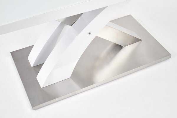Masa extensibila SANDOR, alb/crom, 160/220x90x75 cm