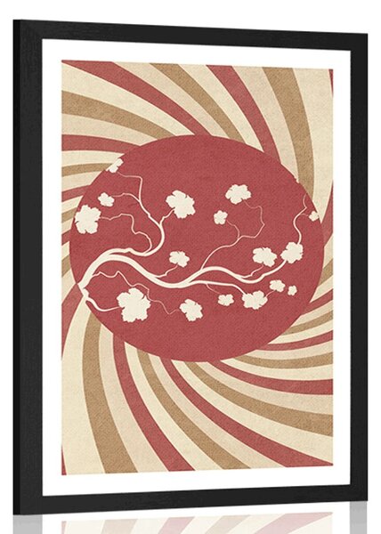 Poster cu passepartout fundal grunge asiatic