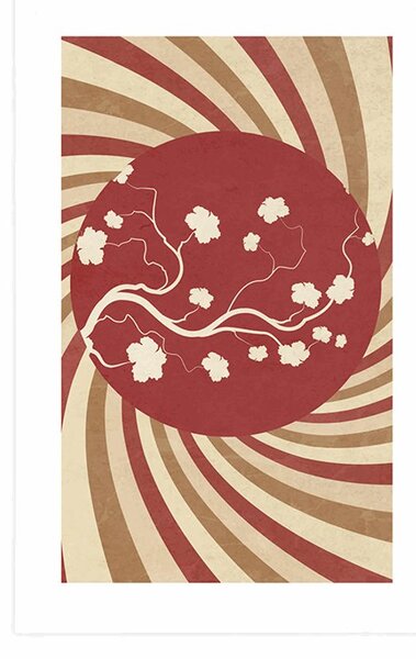 Poster cu passepartout fundal grunge asiatic