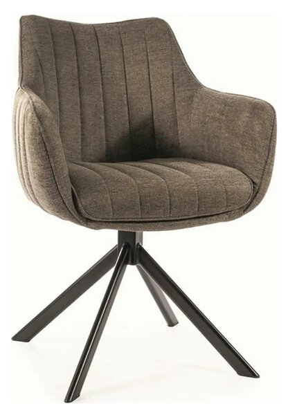 Scaun rotativ AZALIA, verde olive/negru, stofa clasica/metal, 61x44x86