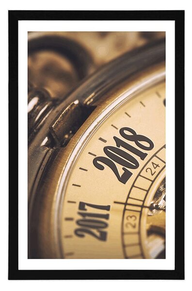 Poster cu passepartout ceas de buzunar vintage