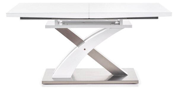 Masa extensibila SANDOR, alb/crom, 160/220x90x75 cm
