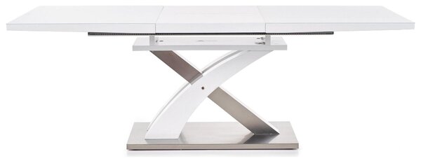 Masa extensibila SANDOR, alb/crom, 160/220x90x75 cm