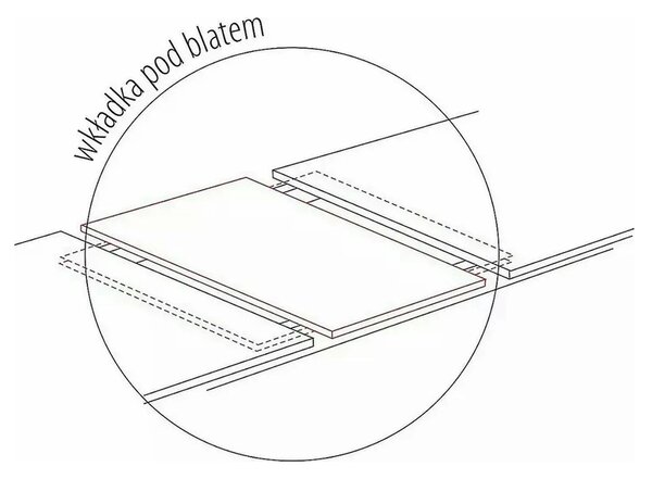 Masa extensibila VENTO, stejar artisan/negru, PAL, 120-160x68x76 cm
