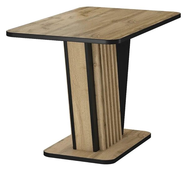 Masa extensibila NEVIO, stejar artisan/negru, PAL, 125/170x75x76 cm