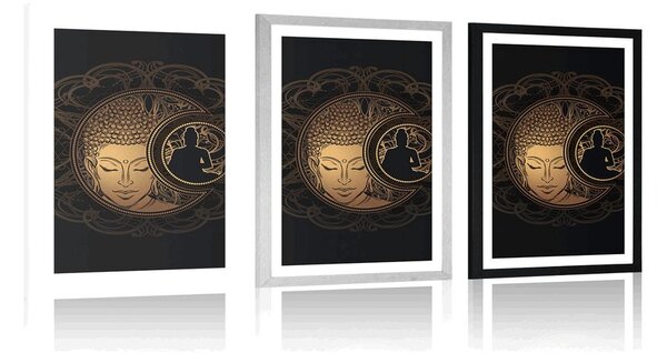 Poster cu passepartout putere armonioasă a lui Buddha